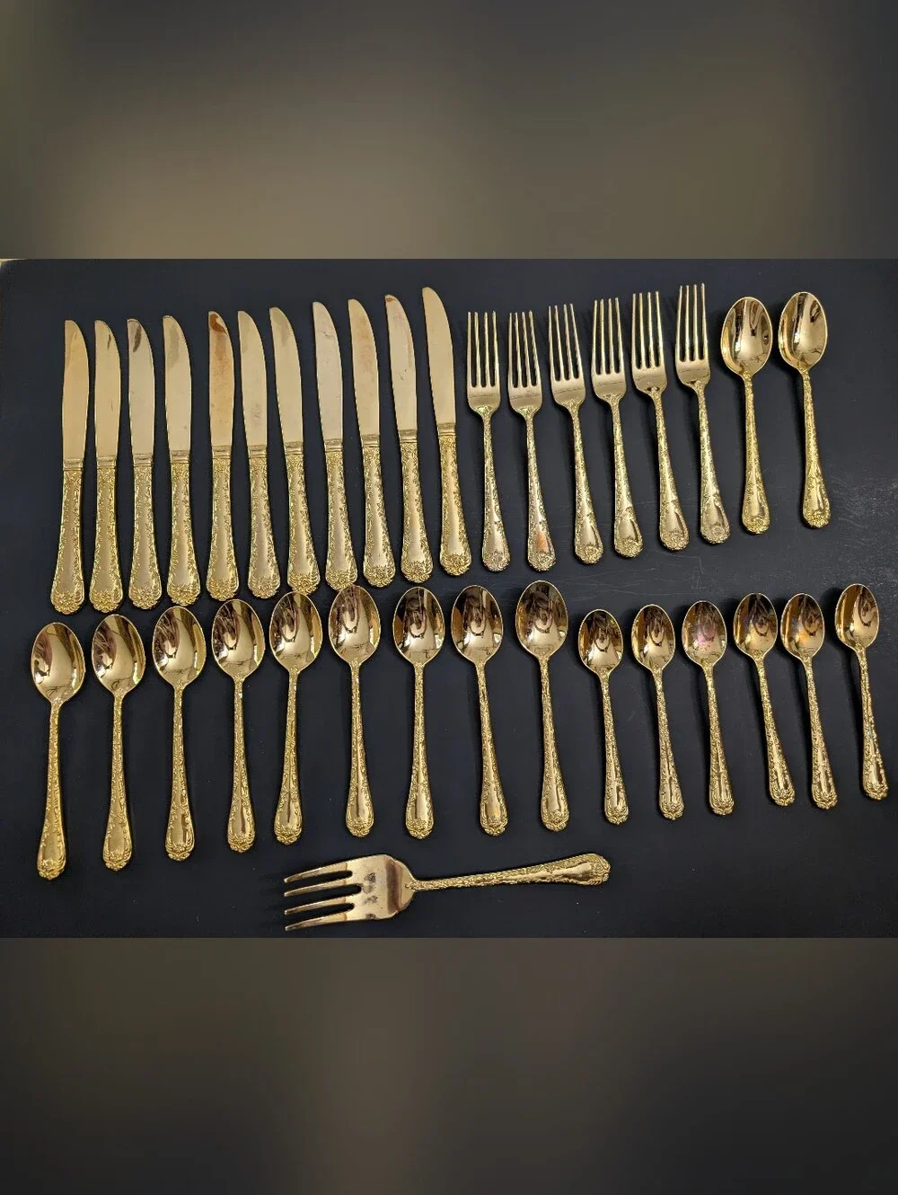 WM Rogers & Son Enchanted Rose Gold Flatware 8-2026
